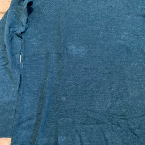 Lily Morgan Teal Blue Button-Detail Sweater - Size Large - Picture 5 of 7